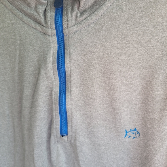Southern Tide T3 Mens Grey 1/4 Zip Pullover Large - Picture 2 of 5